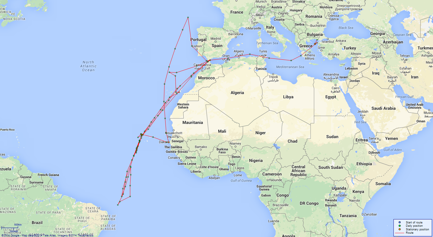 JP map Swiftsure West Africa Central Atlantic