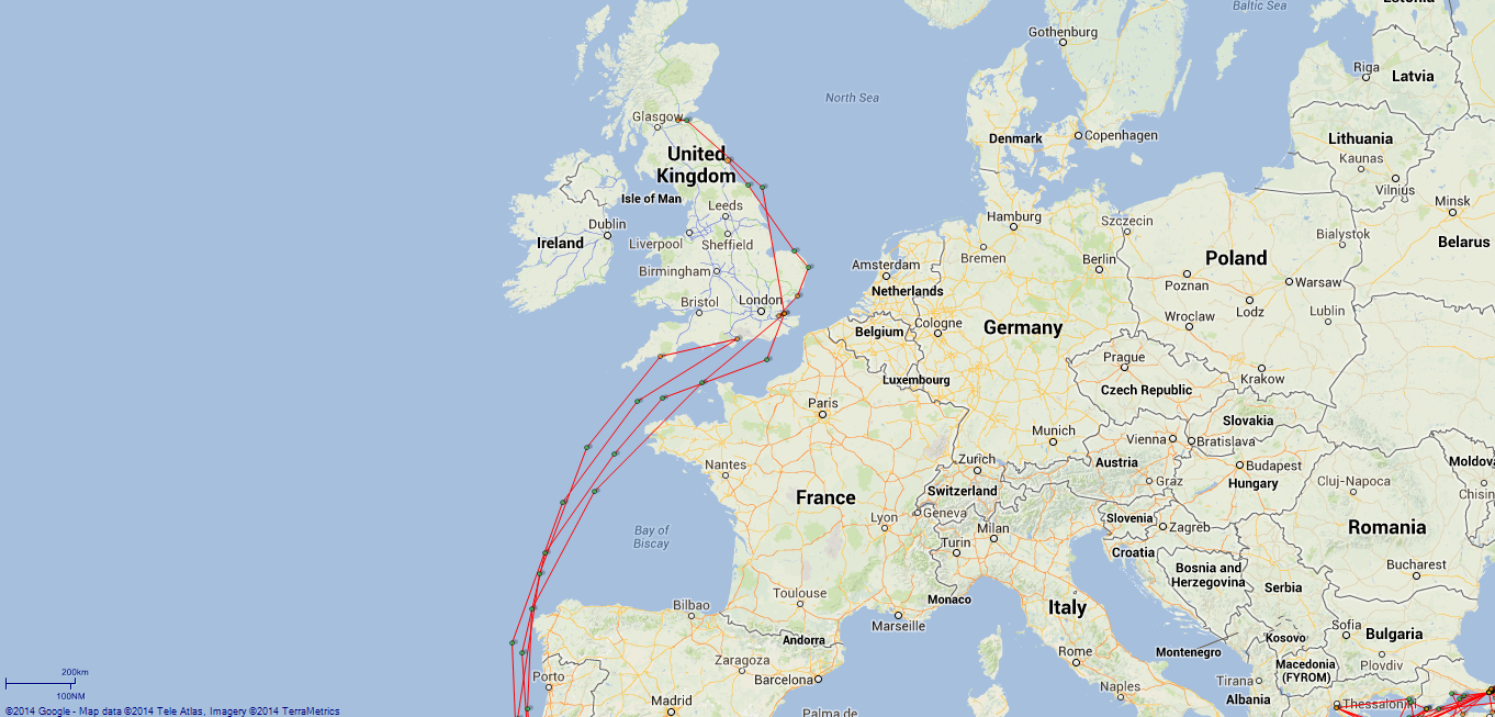 JP map Ark Royal UK