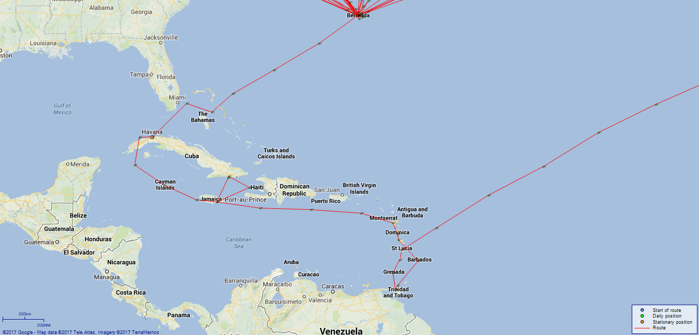 JP map Cumberland West Indies