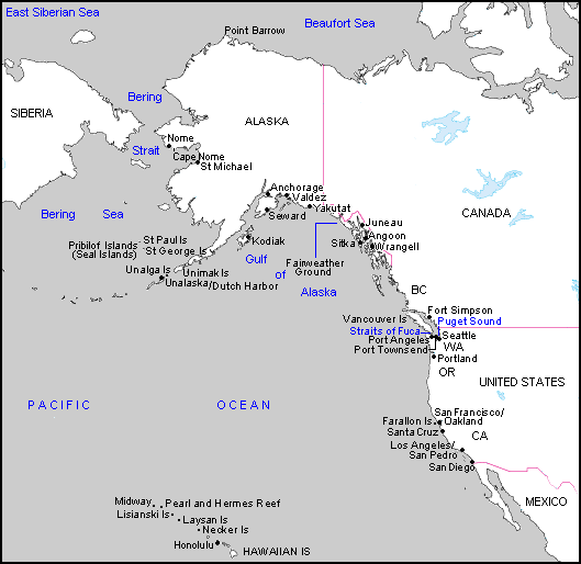 Map NE Pacific