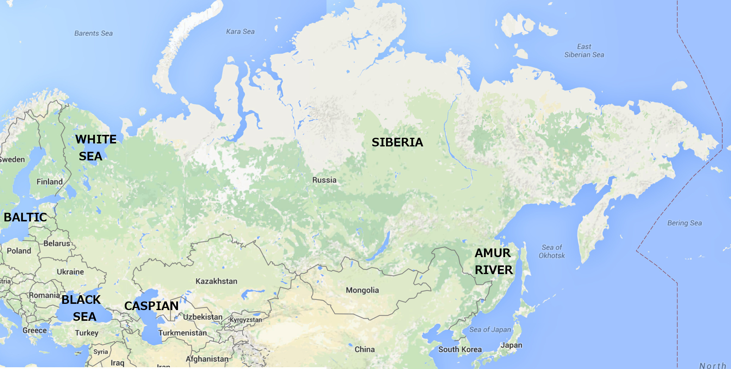 Камчатка на карте России
